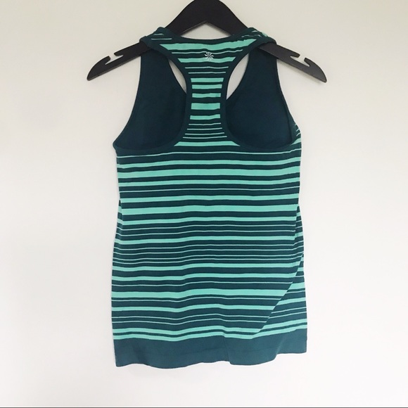 Athleta Striped Racerback Tank Top Built-in Bra - Picture 3 of 7